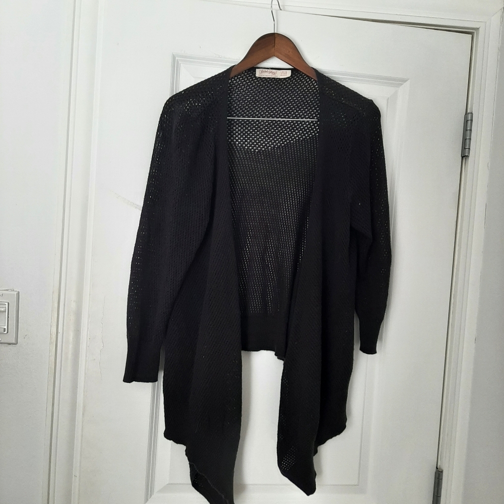 Black Size Large Faded Glory Cardigan